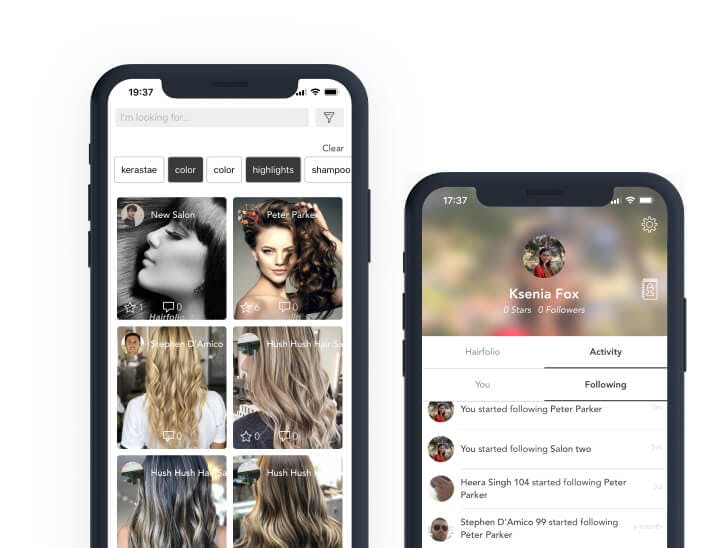 Mobile design for hairstyle app